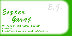 eszter garaj business card